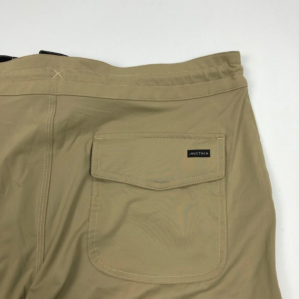 Anetik Mens Roam Tech Utility Pants 32-S Tan Khaki Stretch